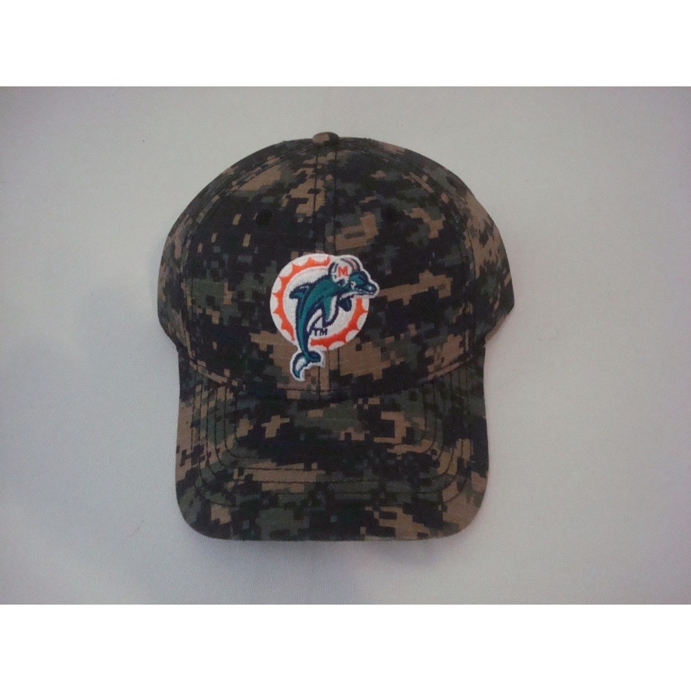 MIAMI DOLPHINS DIGITAL ‎  CAMO Y2K 00s  HAT CAP VINTAGE DEADSTOCK P1